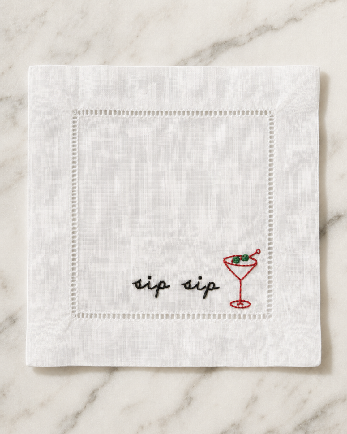 "Sip Sip" Cocktail Napkin